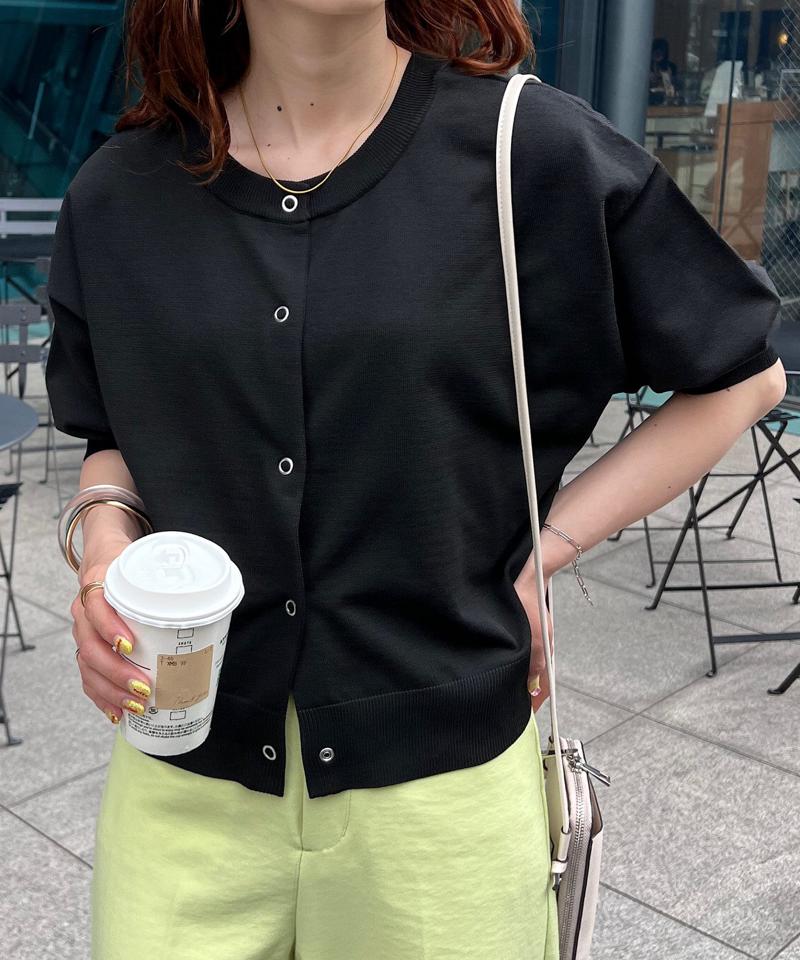 【新色追加/夏の羽織に♪】ライトスポンディッシュ半袖カーディガン《WEB限定》