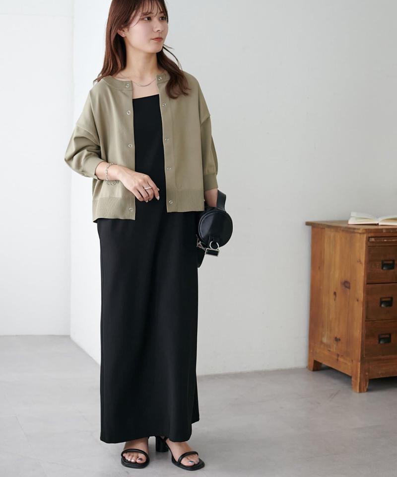 【新色追加/夏の羽織に♪】ライトスポンディッシュ半袖カーディガン《WEB限定》