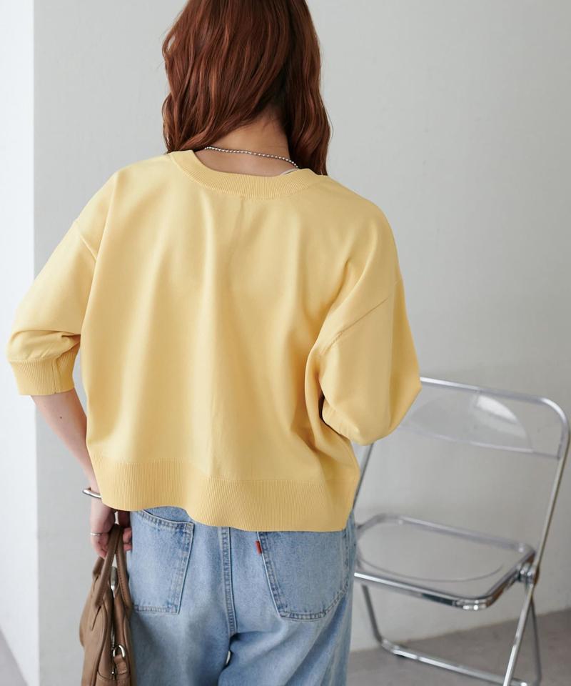 【新色追加/夏の羽織に♪】ライトスポンディッシュ半袖カーディガン《WEB限定》