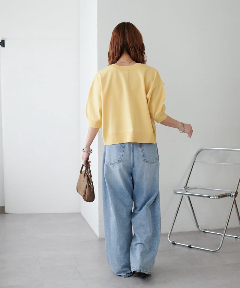 【新色追加/夏の羽織に♪】ライトスポンディッシュ半袖カーディガン《WEB限定》