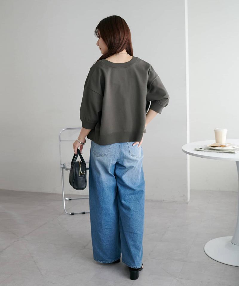 【新色追加/夏の羽織に♪】ライトスポンディッシュ半袖カーディガン《WEB限定》