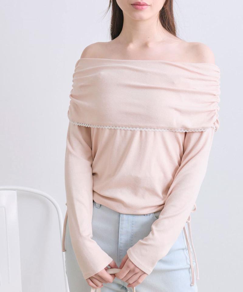 ピコレースオフショルトップス