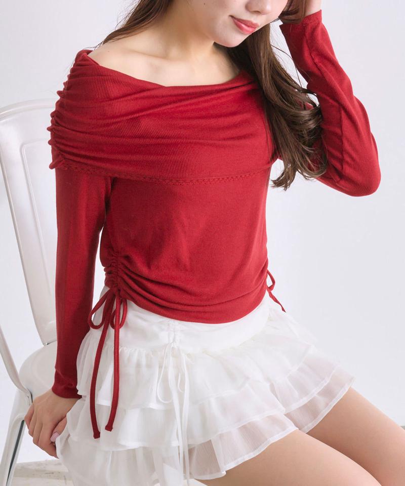 ピコレースオフショルトップス