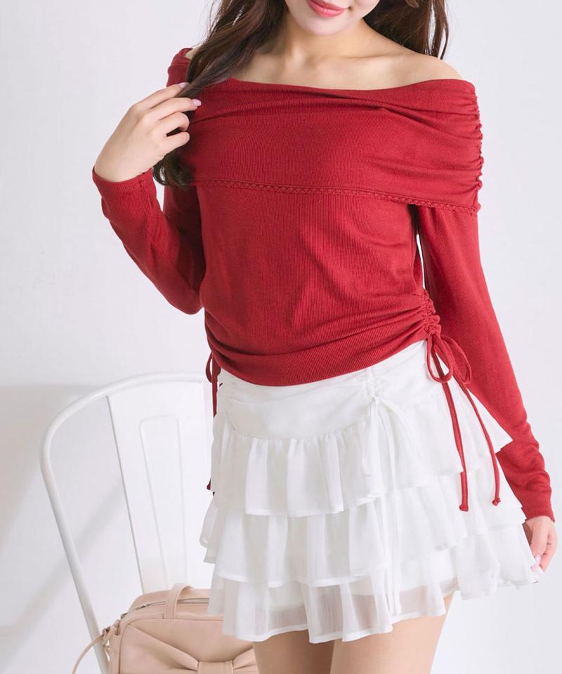 ピコレースオフショルトップス