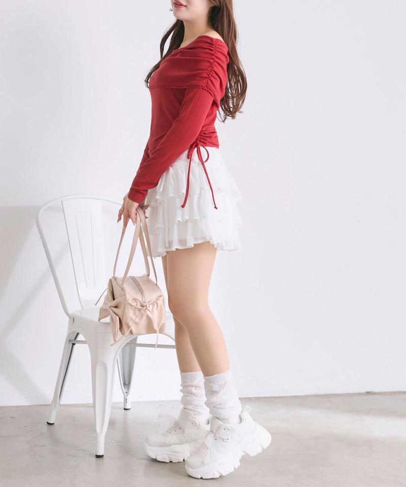 ピコレースオフショルトップス