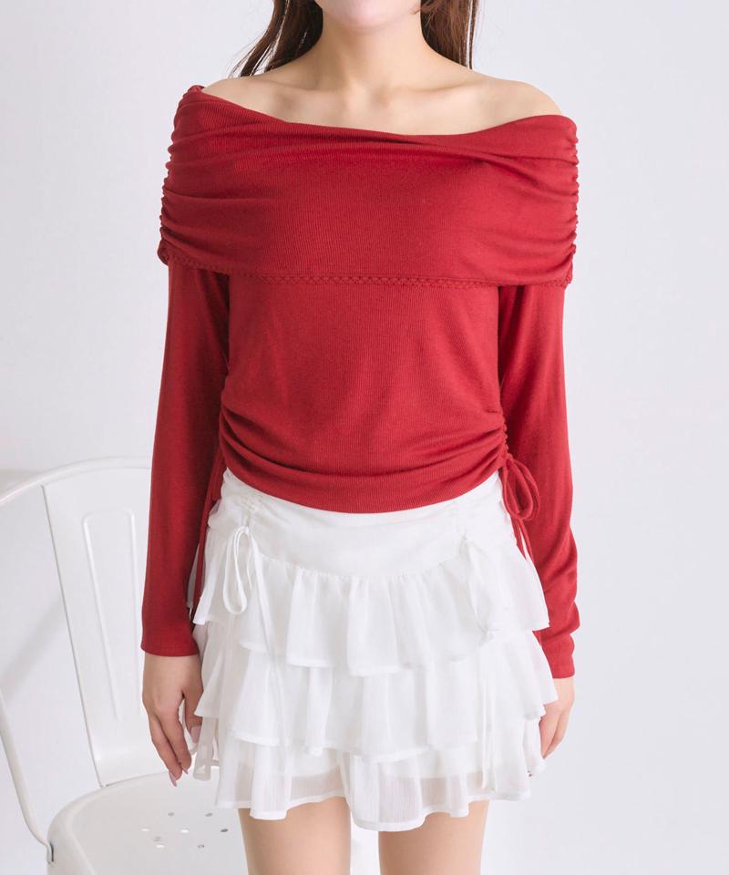 ピコレースオフショルトップス