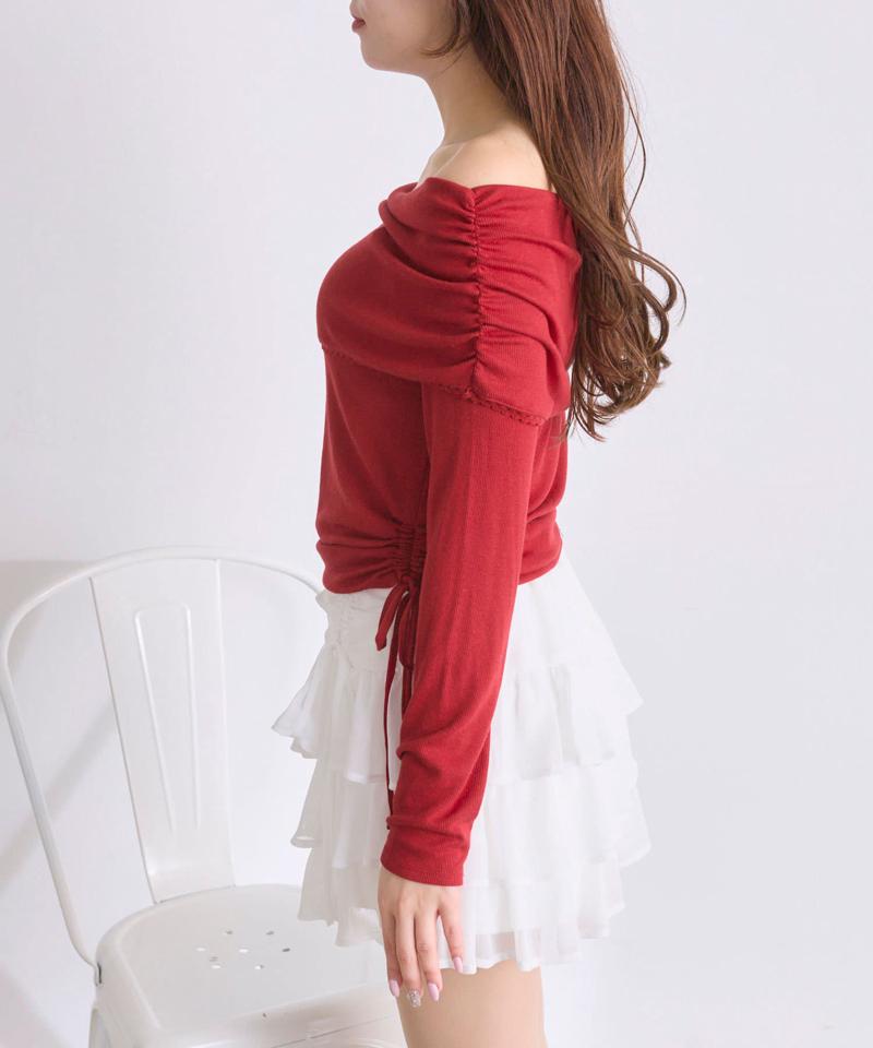 ピコレースオフショルトップス