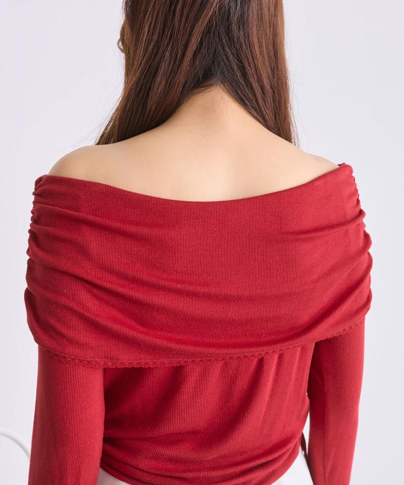 ピコレースオフショルトップス