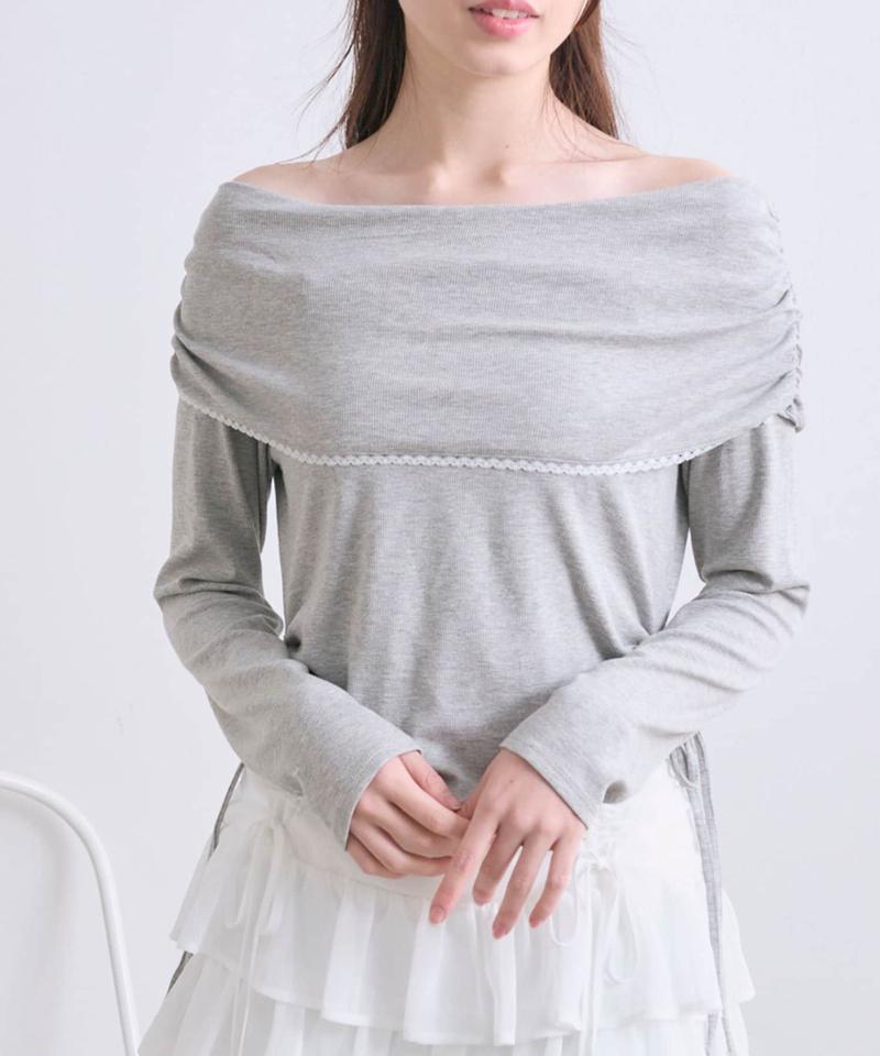 ピコレースオフショルトップス