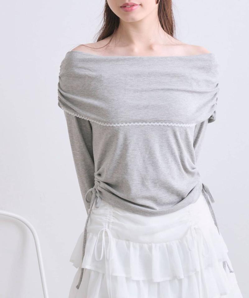 ピコレースオフショルトップス