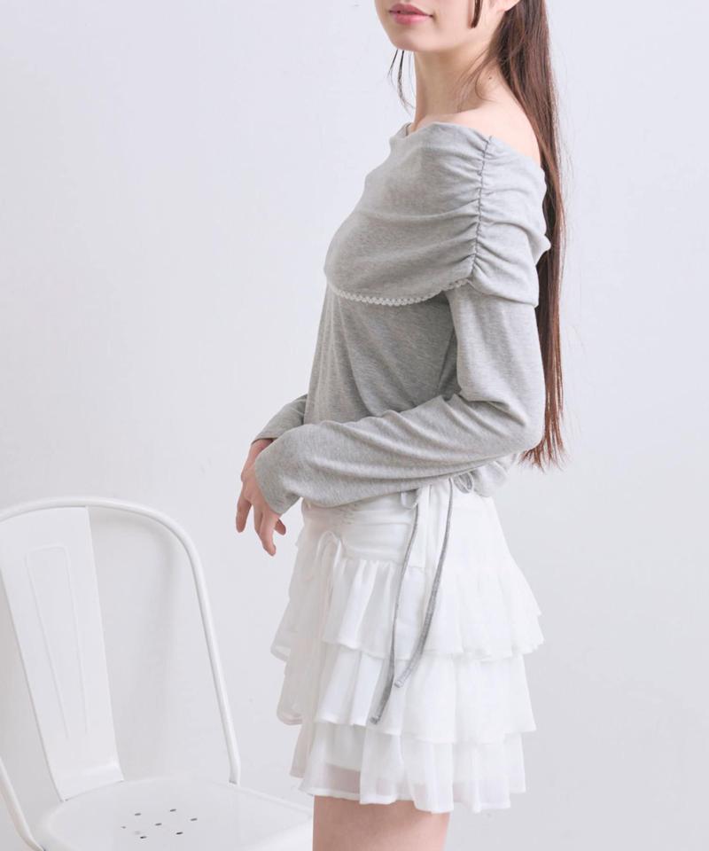 ピコレースオフショルトップス