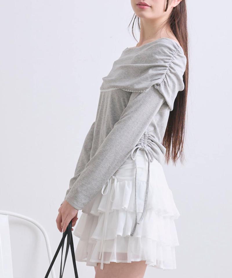 ピコレースオフショルトップス