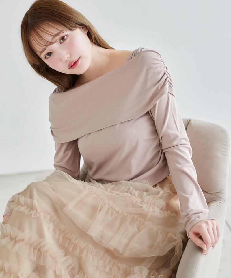 フリルチュールロングスカート