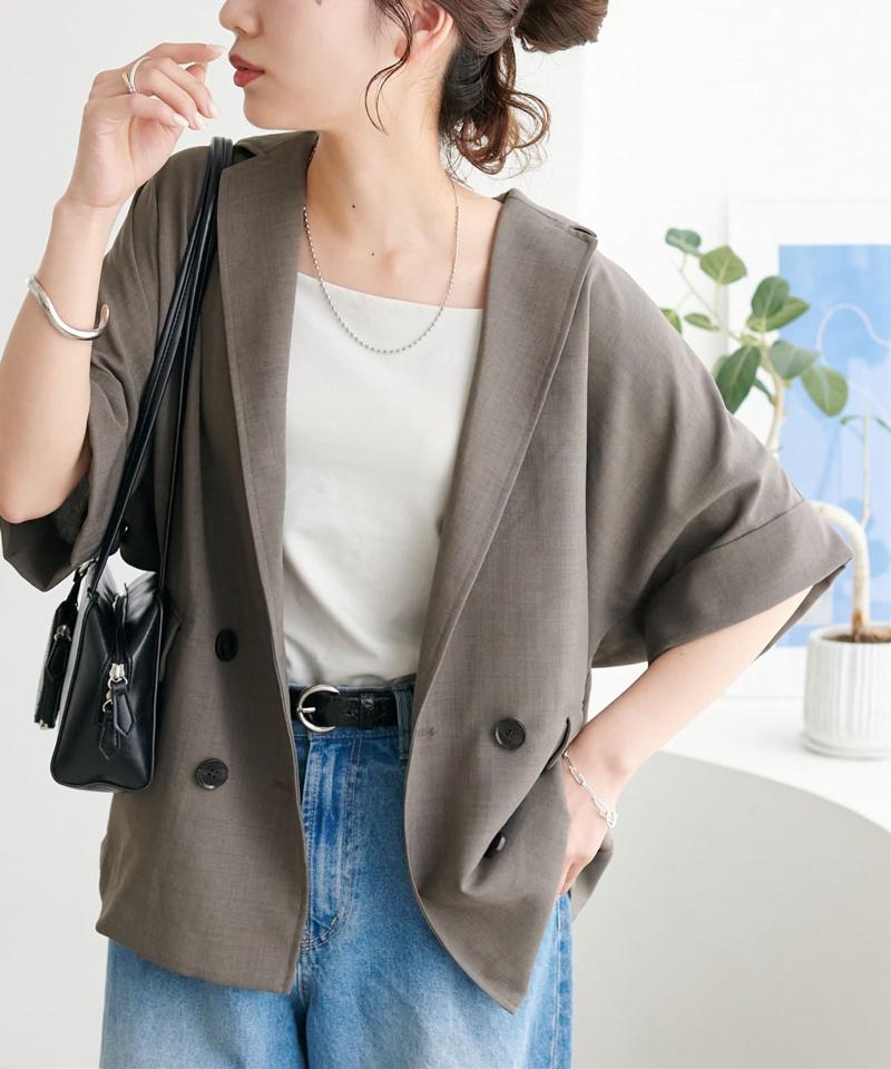 【ご好評につき再登場♪】テックリネン半袖シャツジャケット《WEB限定》