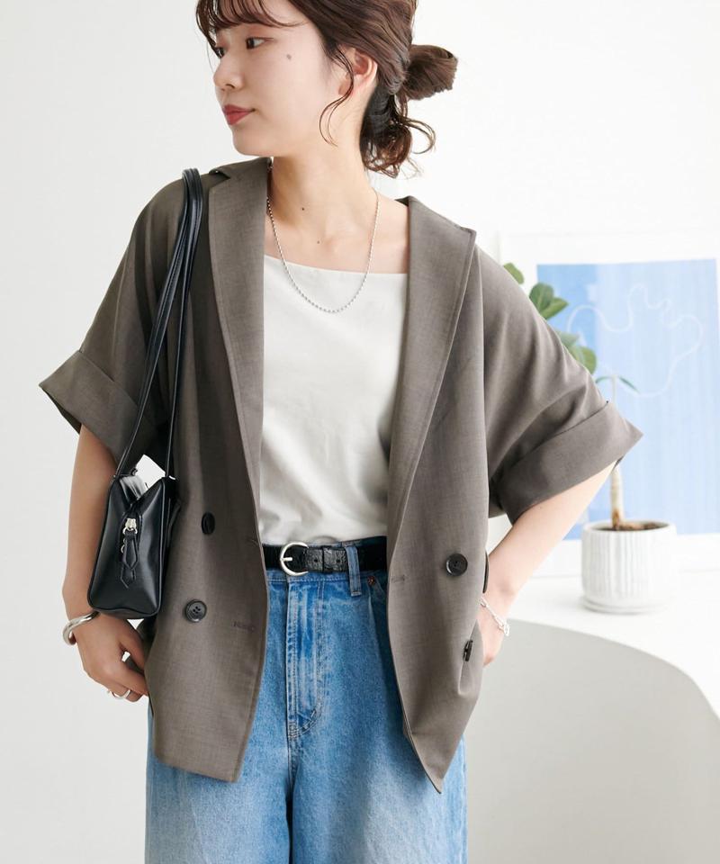 【ご好評につき再登場♪】テックリネン半袖シャツジャケット《WEB限定》