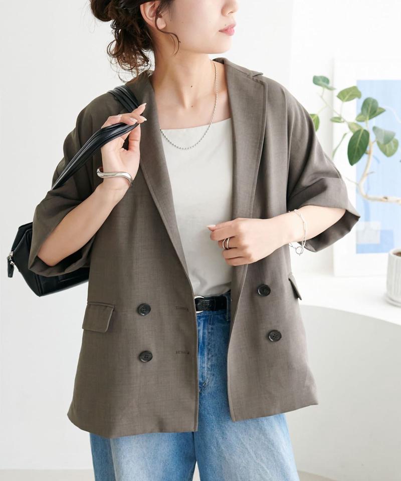 【ご好評につき再登場♪】テックリネン半袖シャツジャケット《WEB限定》