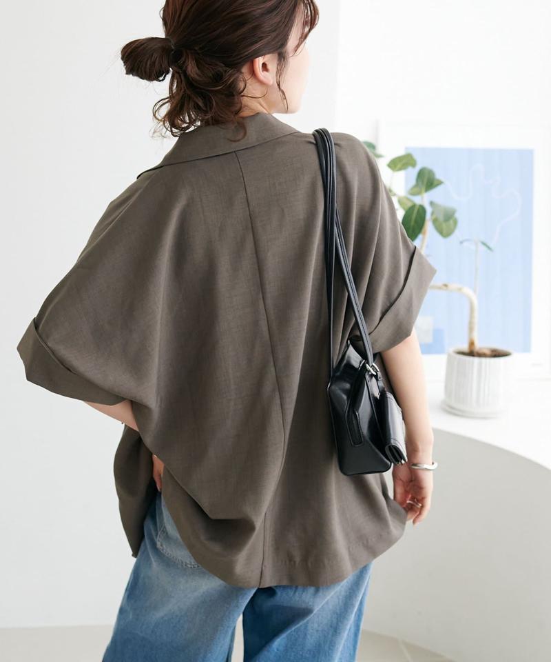 【ご好評につき再登場♪】テックリネン半袖シャツジャケット《WEB限定》