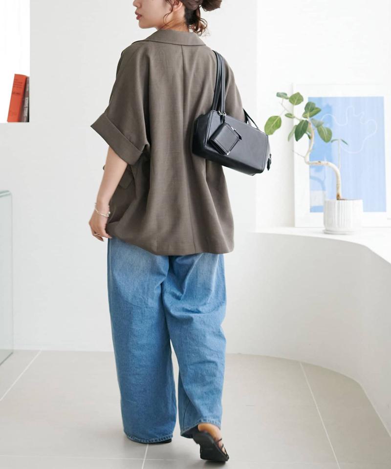 【ご好評につき再登場♪】テックリネン半袖シャツジャケット《WEB限定》