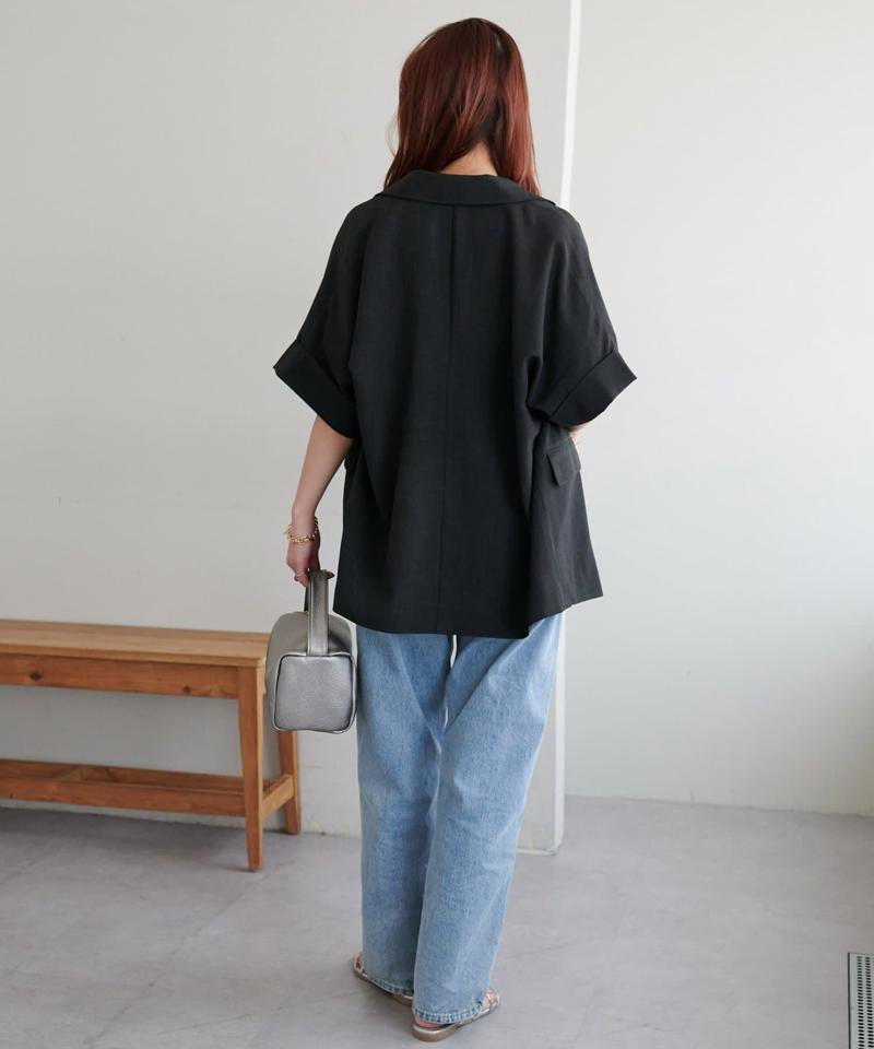 【ご好評につき再登場♪】テックリネン半袖シャツジャケット《WEB限定》