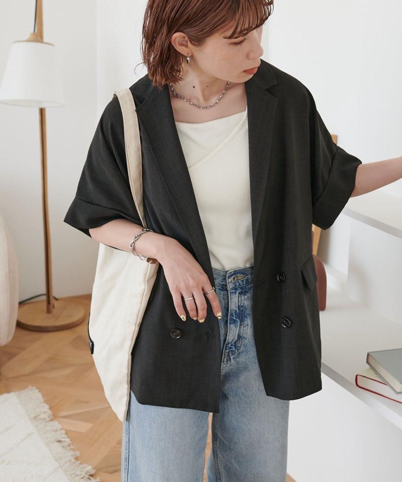 【ご好評につき再登場♪】テックリネン半袖シャツジャケット《WEB限定》
