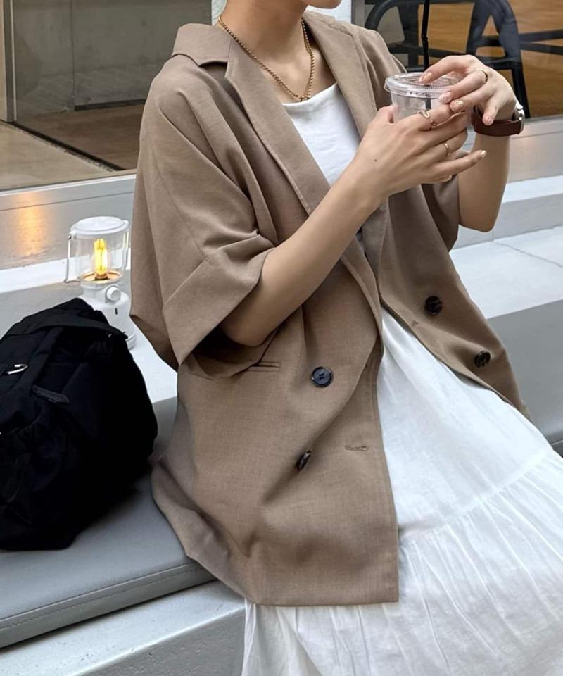 【ご好評につき再登場♪】テックリネン半袖シャツジャケット《WEB限定》