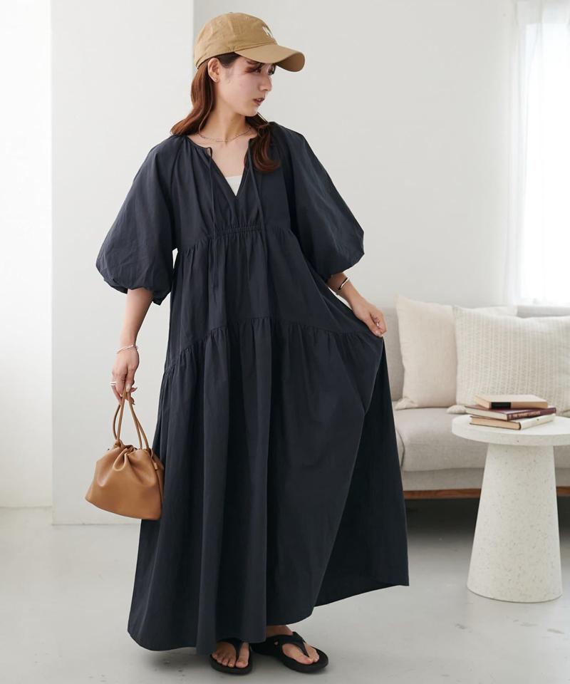 【新色追加!/WEB限定】前後2WAYティアード袖バルーンワンピース
