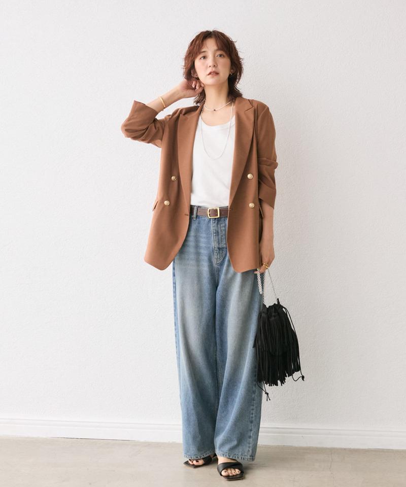 【新色登場】【MONN.:. （モン）】ワイドレッグデニム