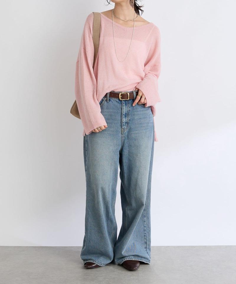 【新色登場】【MONN.:. （モン）】ワイドレッグデニム