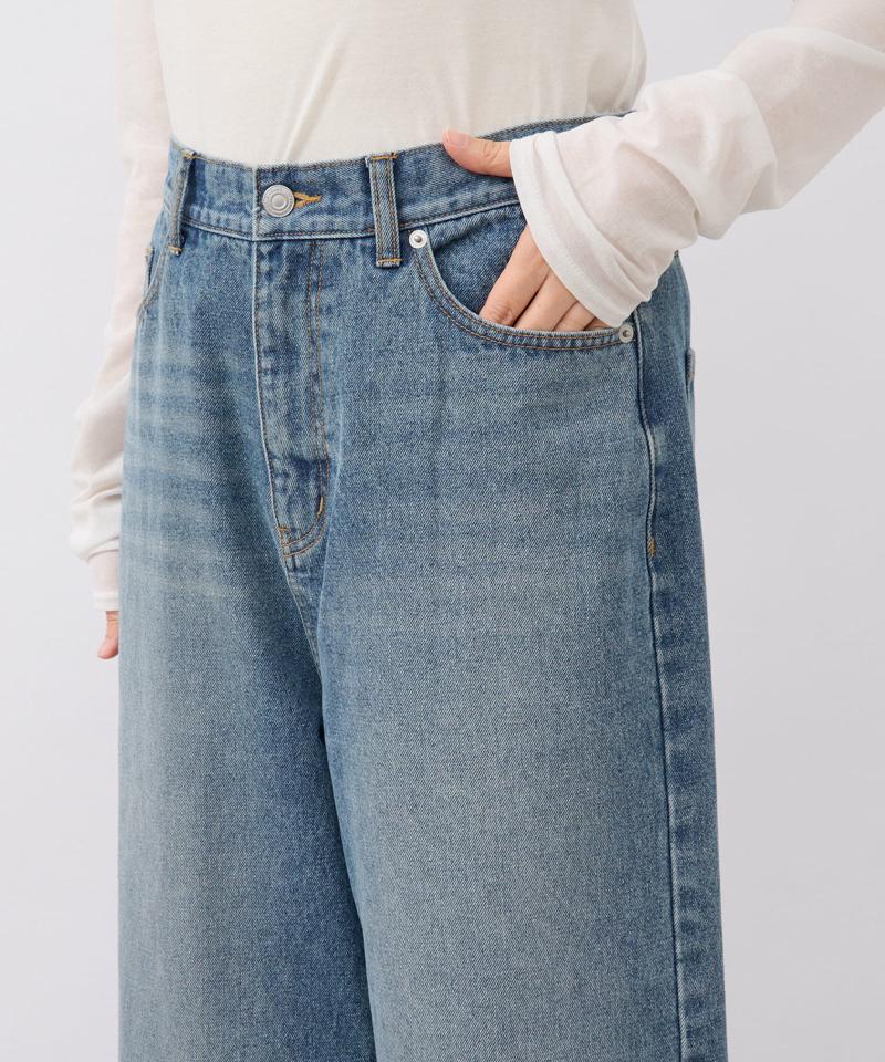 【新色登場】【MONN.:. （モン）】ワイドレッグデニム