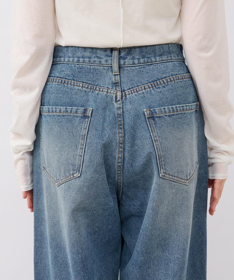 【新色登場】【MONN.:. （モン）】ワイドレッグデニム