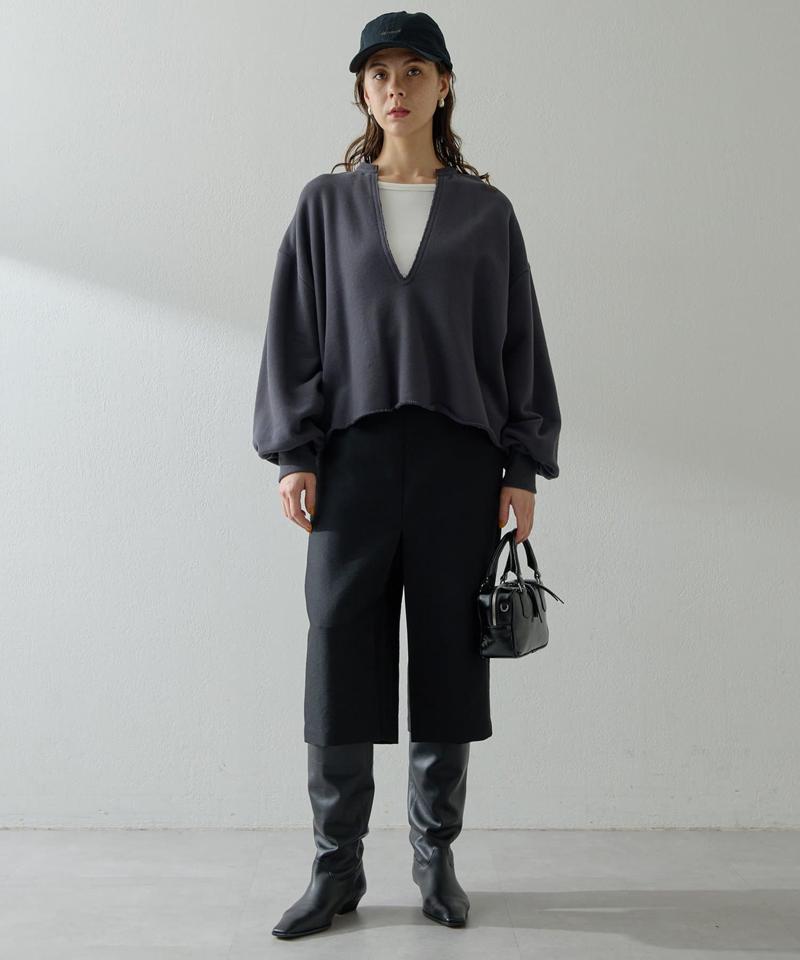 スウェットVネックプルオーバー２