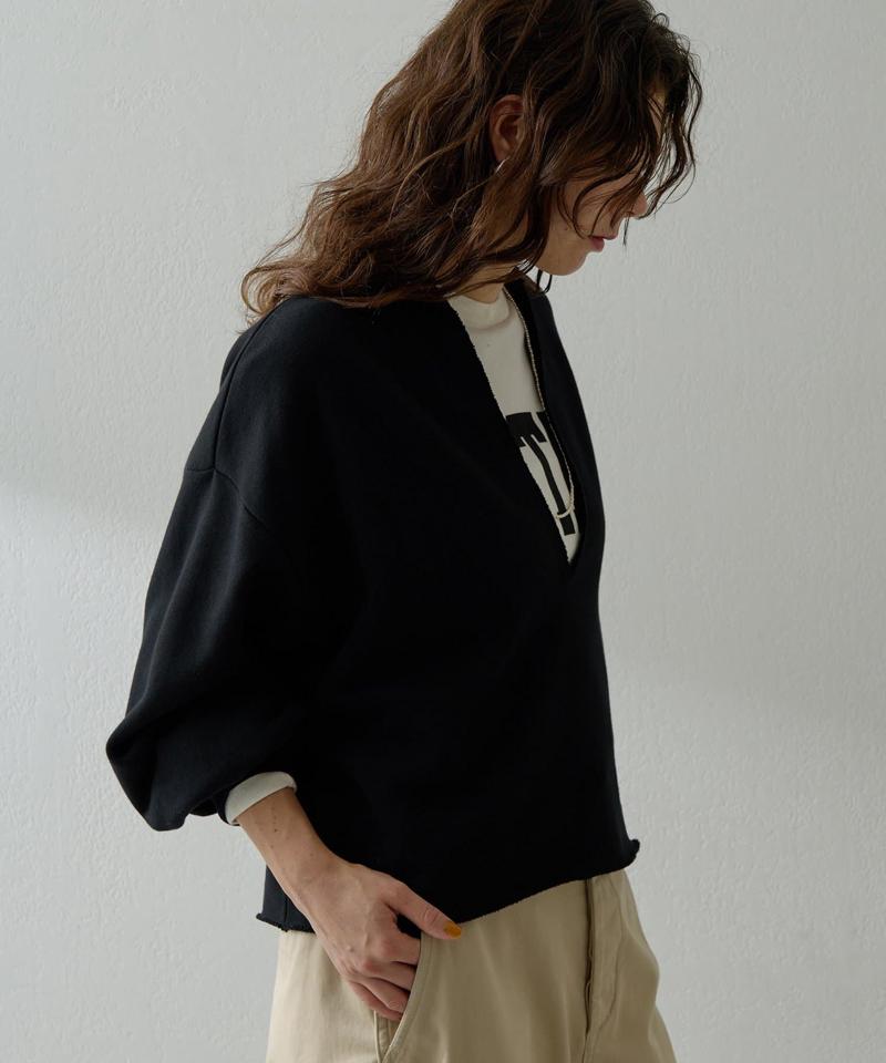 スウェットVネックプルオーバー２