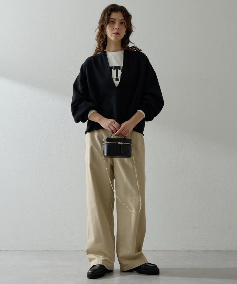 スウェットVネックプルオーバー２