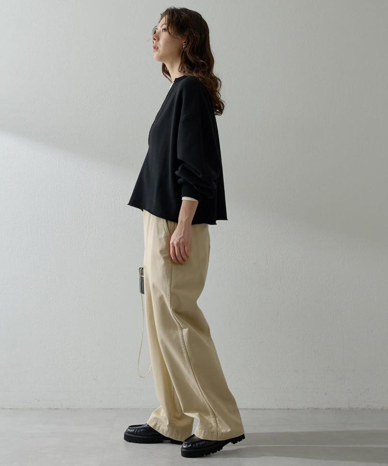 スウェットVネックプルオーバー２