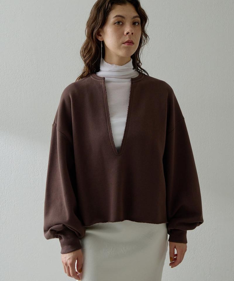 スウェットVネックプルオーバー２