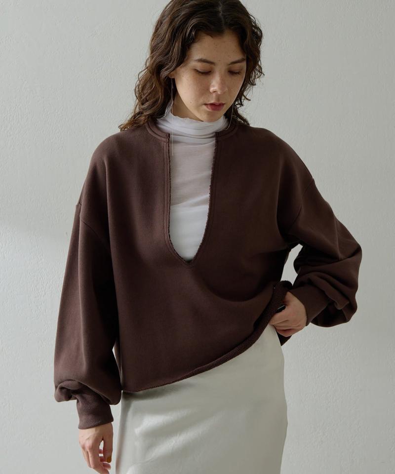 スウェットVネックプルオーバー２