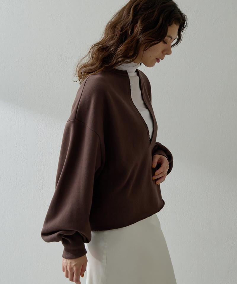 スウェットVネックプルオーバー２