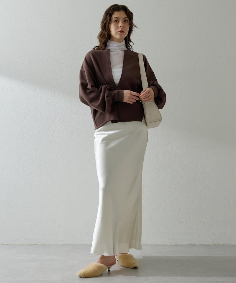 スウェットVネックプルオーバー２