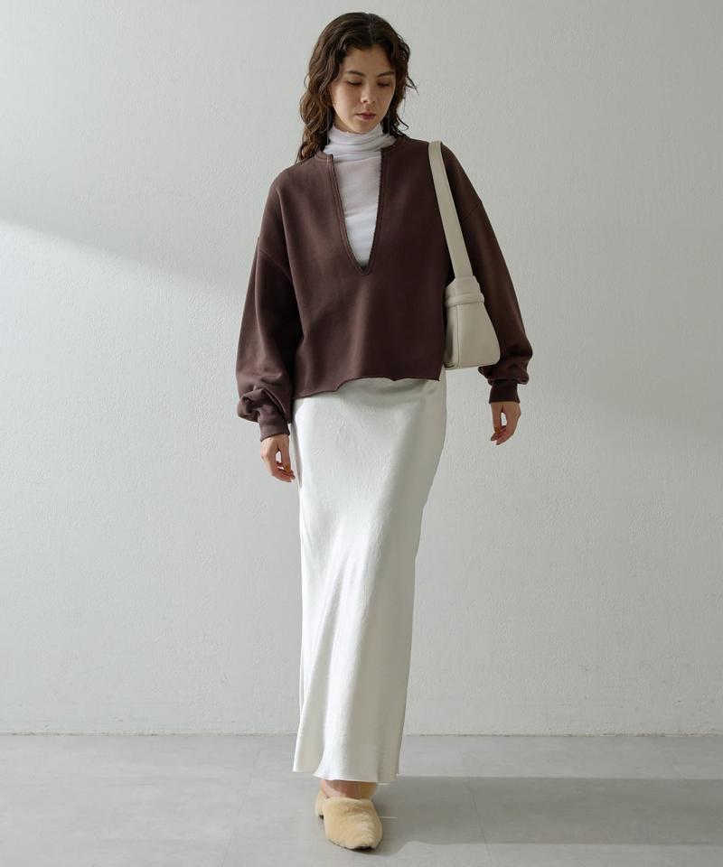 スウェットVネックプルオーバー２