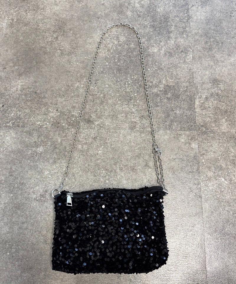 スパンコールチェーンショルダーバッグ