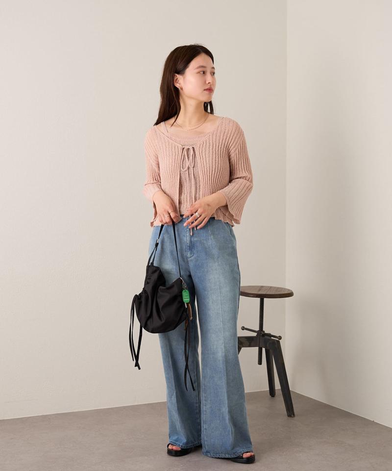 【新色追加/低身長サイズ/2サイズ展開】B センタープレスデニム