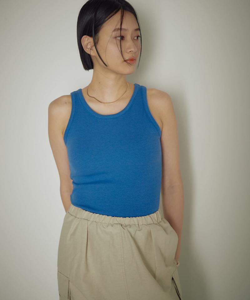 BASICリブタンクトップ