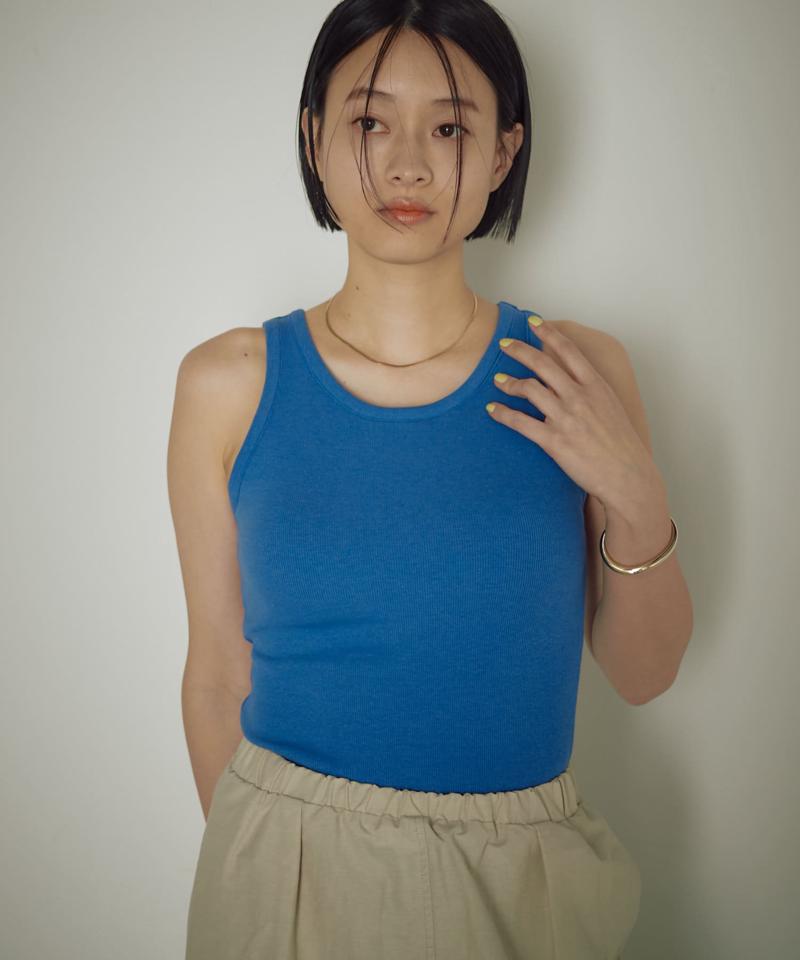 BASICリブタンクトップ