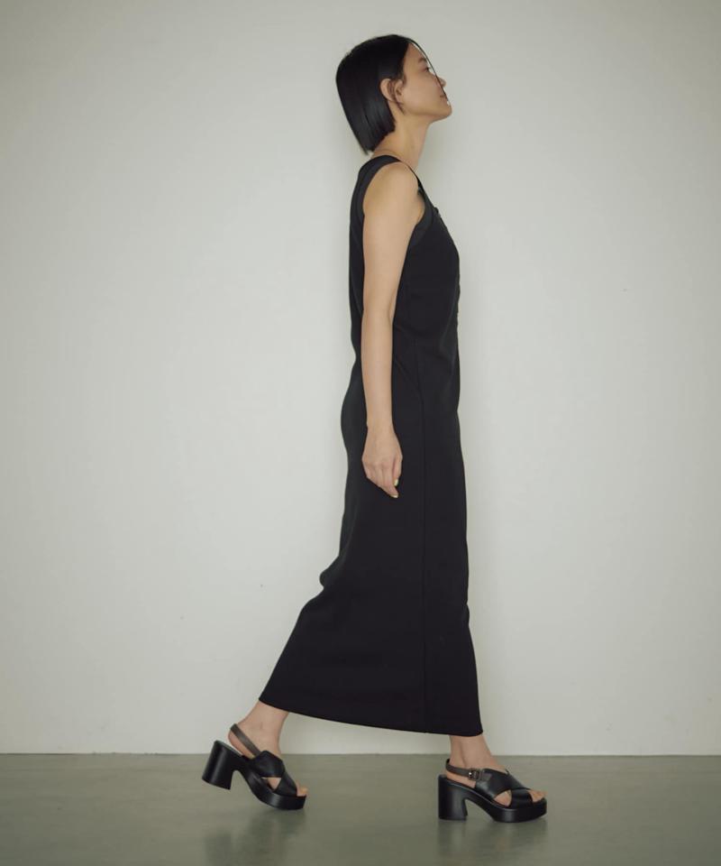リブタンクロングワンピース
