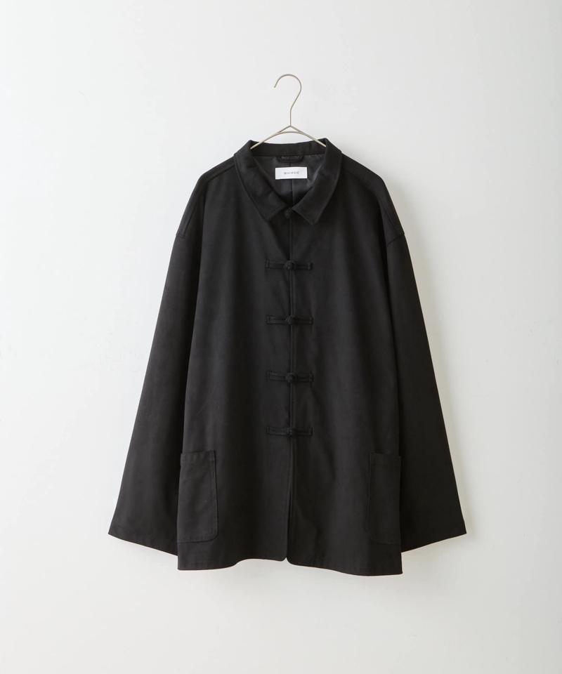 【WHIMSIC/2サイズ展開】ヴィーガンスウェードレザーチャイナジャケット