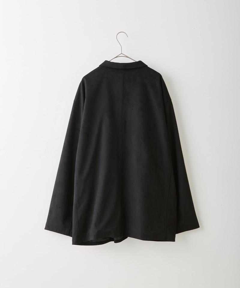 【WHIMSIC/2サイズ展開】ヴィーガンスウェードレザーチャイナジャケット