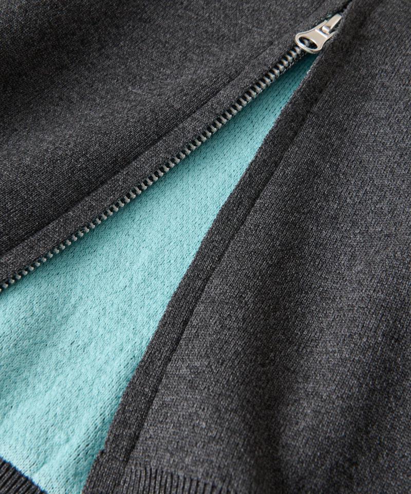 《オンオフ着回せる》スウェットライクニットカーディガン