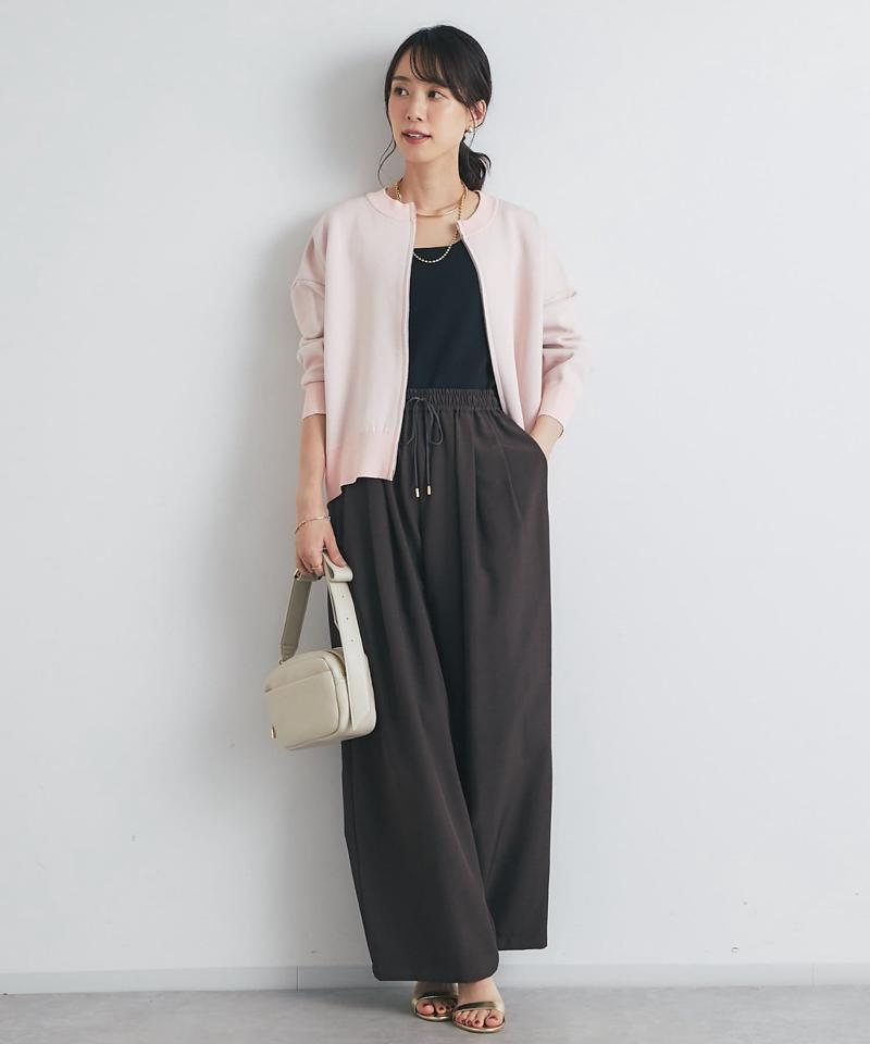 《オンオフ着回せる》スウェットライクニットカーディガン