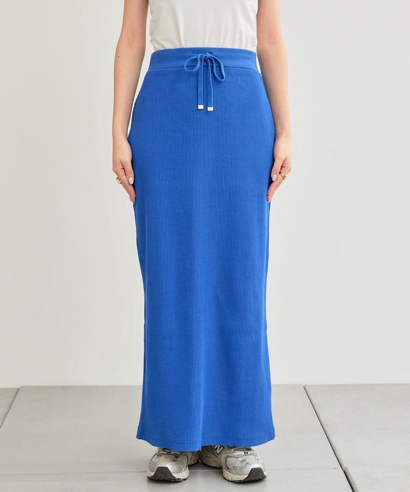 【WEB限定】【-3キロ見え/14色】すっきりシルエットリブスカート