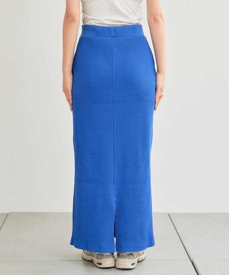 【WEB限定】【-3キロ見え/14色】すっきりシルエットリブスカート